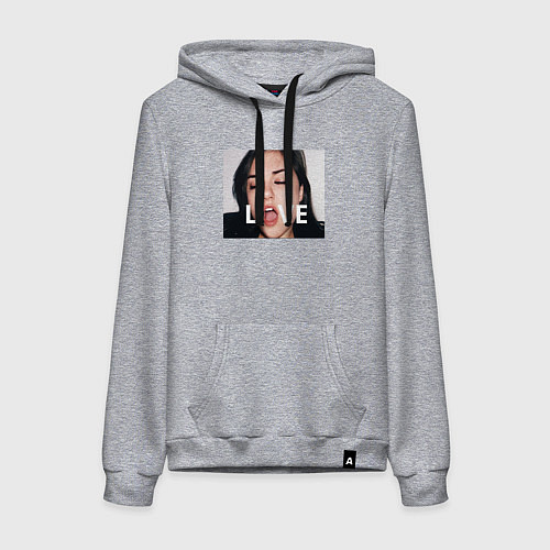 Женская толстовка-худи Sasha Grey LOVE / Меланж – фото 1