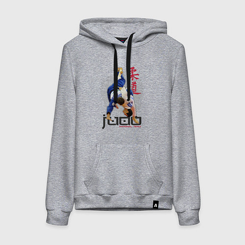 Женская толстовка-худи Дзюдо: национальная команда / Меланж – фото 1