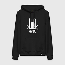 Толстовка-худи хлопковая женская Destiny Rabbit, цвет: черный