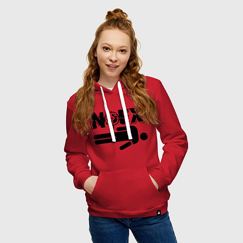 Женская толстовка-худи NOFX crushman / Красный – фото 3