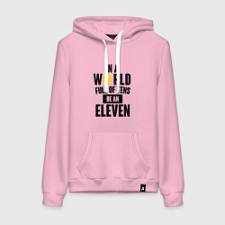 Толстовка-худи хлопковая женская Be A Eleven, цвет: светло-розовый