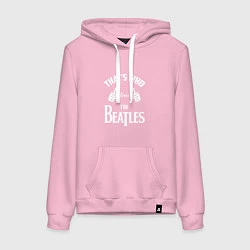 Толстовка-худи хлопковая женская That's Who Loves The Beatles, цвет: светло-розовый