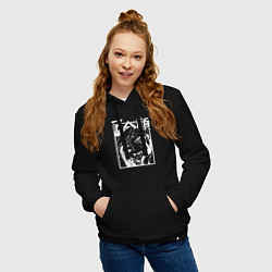 Толстовка-худи хлопковая женская Ahegao Black, цвет: черный — фото 2