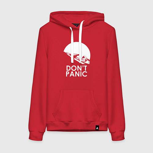 Женская толстовка-худи Elon: Don't Panic / Красный – фото 1