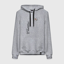 Толстовка-худи хлопковая женская Cadillac, цвет: меланж