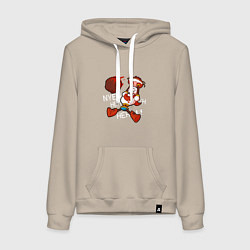 Толстовка-худи хлопковая женская Papyrus Undertale, цвет: миндальный
