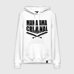 Женская толстовка-худи Mama ama criminal