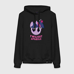 Толстовка-худи хлопковая женская Twilight Sparkle, цвет: черный