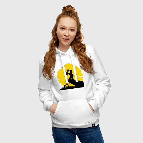 Женская толстовка-худи Homer & Bart / Белый – фото 3