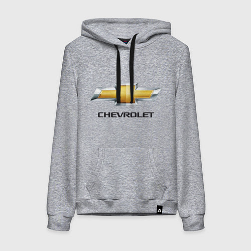 Женская толстовка-худи Chevrolet логотип / Меланж – фото 1