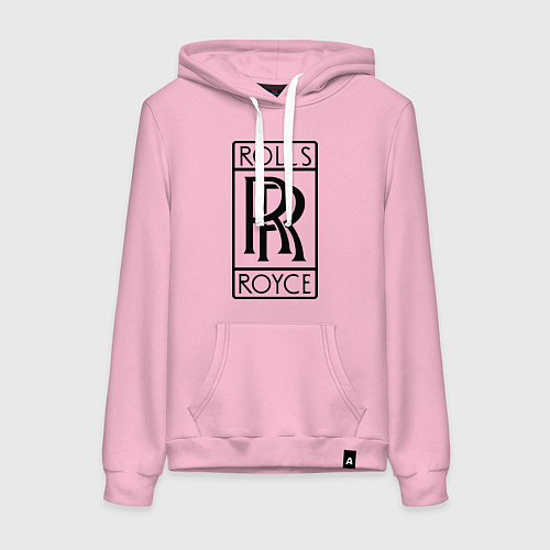 Женская толстовка-худи Rolls-Royce logo / Светло-розовый – фото 1