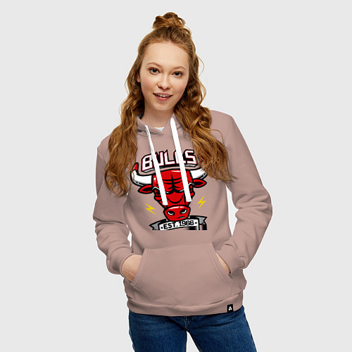Женская толстовка-худи Chicago Bulls est. 1966 / Пыльно-розовый – фото 3