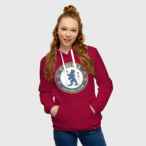 Женская толстовка-худи Chelsea FC / Маджента – фото 3