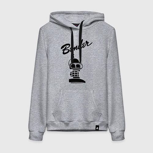 Женская толстовка-худи Bender monochrome / Меланж – фото 1