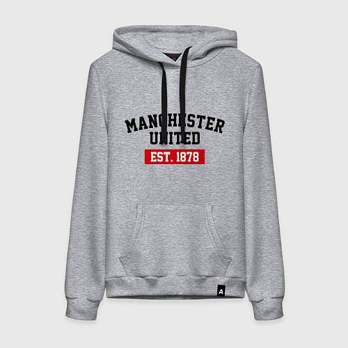 Женская толстовка-худи FC Manchester United Est. 1878 / Меланж – фото 1