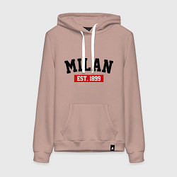 Женская толстовка-худи FC Milan Est. 1899