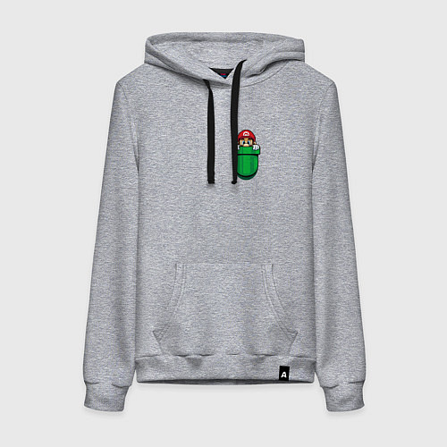 Женская толстовка-худи Марио в кармане / Меланж – фото 1