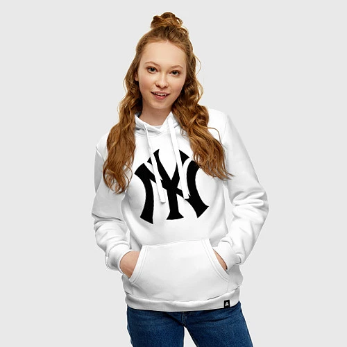 Женская толстовка-худи New York Yankees / Белый – фото 3