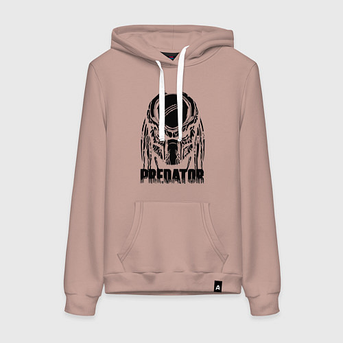 Женская толстовка-худи Predator Mask / Пыльно-розовый – фото 1