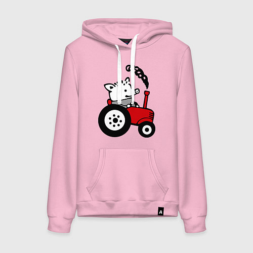 Женская толстовка-худи Поросенок Петр / Светло-розовый – фото 1