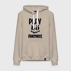 Толстовка-худи хлопковая женская Marshmello: Play Fortnite, цвет: миндальный