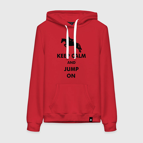 Женская толстовка-худи Keep Calm & Jump On / Красный – фото 1