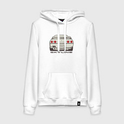 Толстовка-худи хлопковая женская Nissan Skyline R32, цвет: белый
