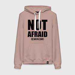 Толстовка-худи хлопковая женская Not Afraid, цвет: пыльно-розовый