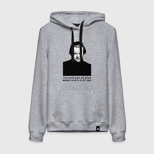 Женская толстовка-худи Сияние - Джек Николсон / Меланж – фото 1