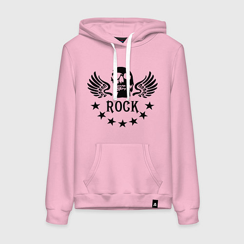 Женская толстовка-худи Rock Wings / Светло-розовый – фото 1