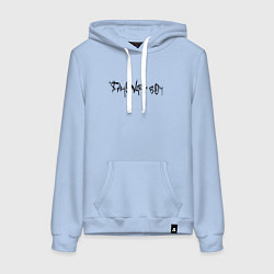 Толстовка-худи хлопковая женская SAYONARA BOY, цвет: мягкое небо