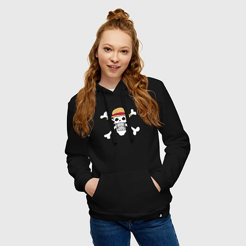 Женская толстовка-худи One Piece / Черный – фото 3