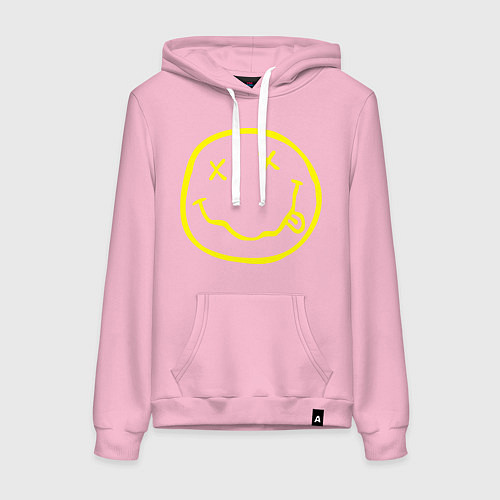 Женская толстовка-худи NIRVANA на спине / Светло-розовый – фото 1