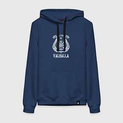 Толстовка-худи хлопковая женская Valhalla, цвет: тёмно-синий