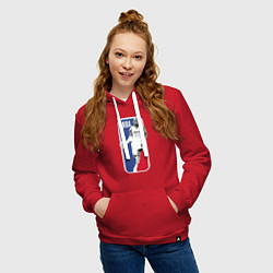 Толстовка-худи хлопковая женская NBA Kobe Bryant, цвет: красный — фото 2