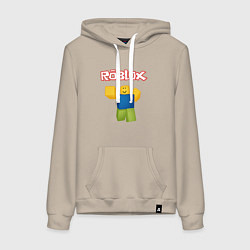 Толстовка-худи хлопковая женская ROBLOX, цвет: миндальный