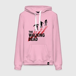 Толстовка-худи хлопковая женская The walking dead, цвет: светло-розовый