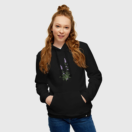 Женская толстовка-худи Lavanda / Черный – фото 3