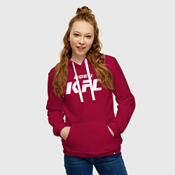 Толстовка-худи хлопковая женская Боец KFC, цвет: маджента — фото 2