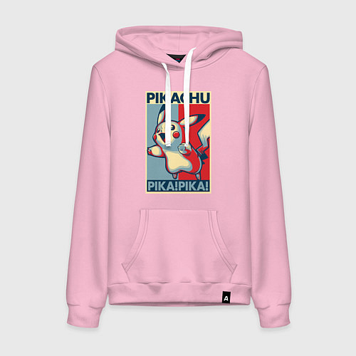 Женская толстовка-худи Пикачу / Светло-розовый – фото 1