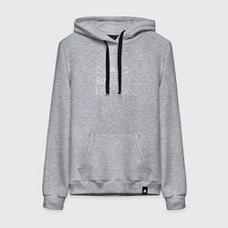 Толстовка-худи хлопковая женская Витрувианский барабанщик 2, цвет: меланж