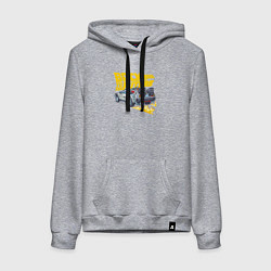 Толстовка-худи хлопковая женская Back to the Future, цвет: меланж