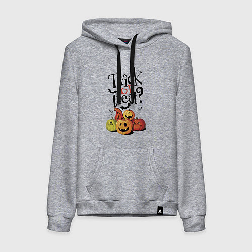 Женская толстовка-худи Кошелек или жизнь! / Меланж – фото 1