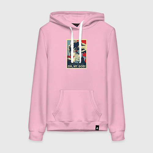 Женская толстовка-худи OH, MY GOD! / Светло-розовый – фото 1