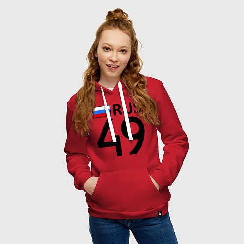 Женская толстовка-худи RUS 49 / Красный – фото 3