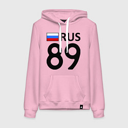 Толстовка-худи хлопковая женская RUS 89, цвет: светло-розовый