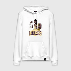 Толстовка-худи хлопковая женская LeBron - Lakers, цвет: белый