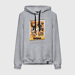 Толстовка-худи хлопковая женская Haikyuu Haikyu Haikuu, цвет: меланж