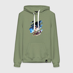 Толстовка-худи хлопковая женская Dragon Ball, цвет: авокадо