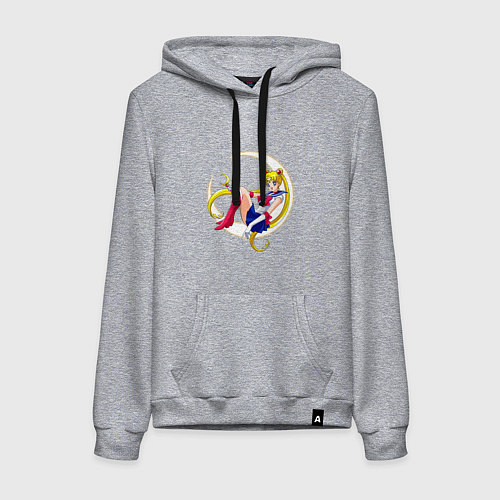 Женская толстовка-худи Sailor Moon / Меланж – фото 1